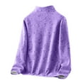 thumbnail image 5 of LEBONYARD Womens Coats Outwear Winter,Coats for Women Plus Size,Ladies Thickened Windproof Warm Fleece + Coral Fleece Fleece Camouflage Sweater Jacket Purple XXL, 5 of 7