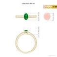 thumbnail image 4 of ANGARA Lab Grown Vintage Inspired Oval Emerald Ring with Engraved Shank for Women in 14K Yellow Gold (Size-6x4mm) | May Birthstone Jewelry for Her | Lab-Grown Emerald Engagement Ring, 4 of 8