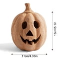 thumbnail image 3 of Orange Halloween Pumpkin Light Decoration, Rustic Handmade Resin Jack O Lantern with Flameless Candle, Fall Autumn Home Decor for Table Centerpiece Mantel and Shelf, 3 of 4