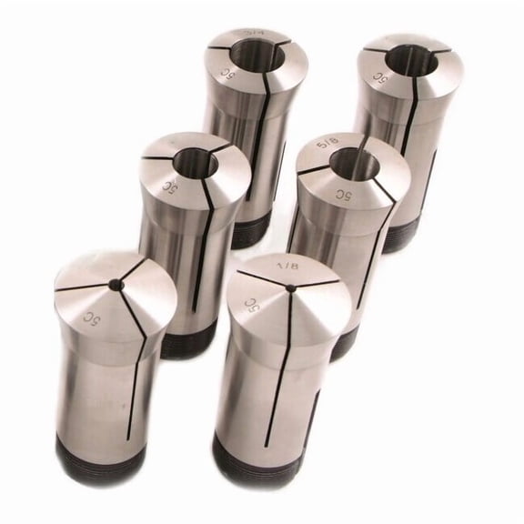 Hhip 1/8 To 3/4" By 8ths 6 Piece 5C Collet Set 3900-0012