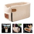thumbnail image 3 of Asiento elevador de coche para mascotas Portador de viaje para cachorros Beige ovalado Sunnimix Asiento elevado para mascotas, 3 of 8