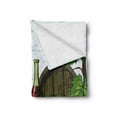 thumbnail image 2 of Wine Soft Flannel Fleece Throw Blanket, Landscape with Views of Vineyards Grapes Leaves Drink Cask Agriculture Field Farm, Cozy Plush for Indoor and Outdoor Use, 50" x 70", Multicolor, by Ambesonne, 2 of 6