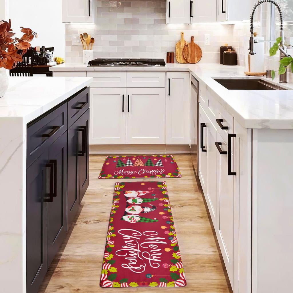 Soft And Anti fatigue Christmas Kitchen Rug Set Waterproof - Temu