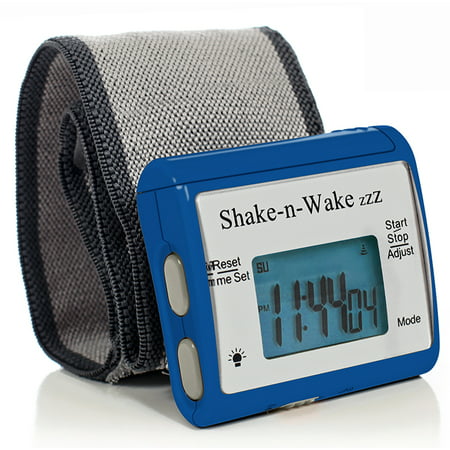 Tech Tools Shake-n-Wake Silent Vibrating Alarm Wrist Watch (Blue)