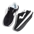 thumbnail image 4 of LUCKY STEP Stylish Retro Platform Sneakers Casual Walking Running Shoes,Black,Womens, 4 of 6