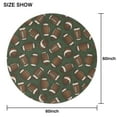 thumbnail image 6 of Football Pattern Round Tablecloth 60"x60",Wrinkle Wipeable Table Cloth for Kitchen Dining Room Picnic Patio Party, 6 of 6