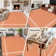 thumbnail image 5 of Pure Tangerine Large Area Rug 8x10 FT, Non Slip Living Room Throw Carpet, Simple Solid Color Washable Soft Indoor Outdoor Carpet Non-Shedding Rug for Bedroom Dining Room, 5 of 9