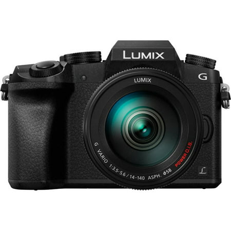 Panasonic LUMIX G7 Interchangeable Lens HD Black DSLM Camera with 14-140mm