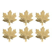 GOOHOCHY Leaf Napkin Rings for Table Decoration Stainless Steel Elegant Design 6 Pieces