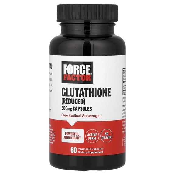 Force Factor Glutathione (Reduced), 500 mg , 60 Vegetable Capsules
