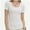White, variant on Women's Summer Scoop Neck Short Sleeve T-Shirts Ribbed Knit Slim Fitted Casual Basic Top