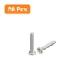 thumbnail image 3 of Uxcell M1x0.25x6mm 50 Pack Metal Flat Round Head Screws Phillips Drive Machine Bolt, 3 of 5