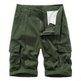 thumbnail image 2 of cllios Men's Cargo Shorts Summer Work Shorts Comfortable Athletic Shorts with Multi Pockets Fathers Day Gift Ideas Army Green,S, 2 of 3