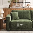 thumbnail image 6 of COPIAE 86 Inch Sofa with Extra Deep Seats Oversize,2 Seater Sofa for Living Room, Modern Couch and Sofa, Comfy Armrests and Seats and Backrests, Easy Installation,Chenille Fabric Green, 6 of 13