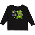 thumbnail image 3 of Inktastic Happy Mardi Gras Cute Alligator with Beads Boys or Girls Long Sleeve Toddler T-Shirt, 3 of 5