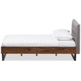 thumbnail image 3 of Baxton Studio Mitchell Tufted King Platform Bed in Gray and Brown, 3 of 7