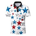 thumbnail image 3 of TOWED22 Tshirts Shirts for Men,Men's Polo Shirts Short Sleeve Fashion Summer T Shirts 4th of July Print Hawaiian Shirt(White,XL), 3 of 5