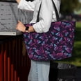 thumbnail image 4 of Wukai Purple Butterfly Print Zipper Bag,large Beach Tote Bag,Waterproof Sandproof Bag,Grocery and Picnic Tote Travel Bag, 4 of 5