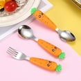 thumbnail image 4 of Nomeni Tableware 304 Stainless Cute Carrot Kids Tableware Set, 4 of 6