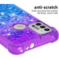 thumbnail image 4 of for Motorola Moto G10 Case Moto G30 Case with Creativity Clear Gradient Quicksand Glitter Flowing Liquid Floating TPU Case Bling Diamond Sparkle Cover for Moto G10 JB Purple Navy, 4 of 14