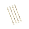 thumbnail image 1 of 4Pieces Metal Flat Chain & Purse Strap DIY Clutch Tote Extender / Chain Strap Accessory Gold, 1 of 7