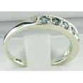 thumbnail image 3 of LBG 14k White Gold Natural Blue Topaz Womens Band Ring - Sizes 4 to 12 Available, 3 of 4