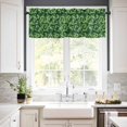 thumbnail image 3 of Retro Christmas Pattern Kitchen Curtains and Valances Set, Abstract Green Country Decoration Rod Pocket Window Valance Window Curtain Panels for Living Room Bedroom Laundry, 27.5x36in, 3 Pieces, 3 of 7