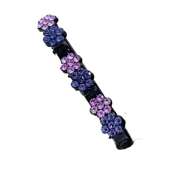 Pompotops Sparkling Crystal Stone Hair Clips for Women Girls Crystal Flower Rhinestone Chopped Hairpin Clip Hair Accessories