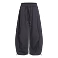thumbnail image 4 of CONROSES Girls Baggy Sweatpants Wide Leg Sweat Pants for Girls Trendy Solid Y2K Elastic Waist Drawstring Streetwear Jogger Pants With Pockets, 4 of 4