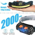 thumbnail image 4 of EastVita 10W Zoomable COB LED Headlamp with Motion Sensor 6 Modes 270°/90° Adjustable Angle USB Rechargeable Torch Headlight Flashlight, 4 of 8