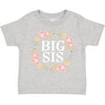 thumbnail image 3 of Inktastic Big Sis Rose Floral Wreath Sister Girls Toddler T-Shirt, 3 of 5