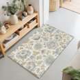 thumbnail image 3 of Vintage Floral Washable Small Entryway Area Rugs 2'x3', Country Rustic Gold Blue Botanical Flowers Leaf Washable Throw Rug Non-Slip Sturdy Edge Binding Carpet for Front Door Floor Room Entry, 3 of 9