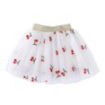 thumbnail image 3 of CHEEREAM Embroidery 3D Flowers Tulle Skirt for 2-14 Years Girls Elastic Waist Tutu Ballet Dance Princess Skirts, 3 of 6