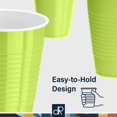 thumbnail image 4 of JJEAN-Lime Green Plastic Cups, 12 oz Disposable Cups, Reusable Party Supplies (40 Count), 4 of 4
