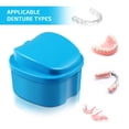 thumbnail image 3 of SUPVOX Denture Case Bath Box for Dental False Teeth Storage with Hanging Net Container Light Blue, 3 of 8