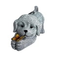 thumbnail image 3 of Estatua de perro para jardín con luz solar, figura de perro, arte de jardín, linda escultura de animal, decoración de patio para caminos al aire libre, 3 of 9