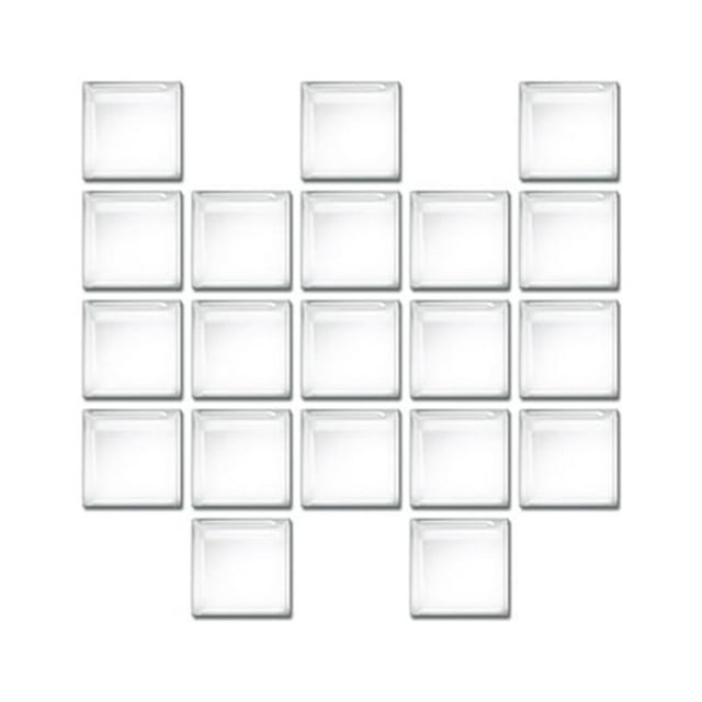 Injueey Adhesivo de pared de mosaico de 10 piezas, pegatina de decoración para el hogar, adorno de habitación, pegatina de azulejo Decoración del hogar Transparente 10*10*20 piezas