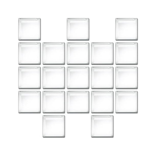 Advancent Adhesivo de pared de mosaico de 10 piezas, adorno de habitación para el hogar, cocina, baño, autoadhesivo, pegatina de azulejo 3D, Decoración del hogar Transparente 10*10*20 piezas