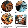 thumbnail image 3 of Designart "Geometric Mystique of Seahorses II" Animals Canvas Art Print, 3 of 5