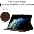 thumbnail image 2 of Tablet Case for Samsung Galaxy Tab A9 8.7" 2023 SM-X110 / SM-X115, Butterfly Pattern PU Leather Folio Case with Card Holder, Flip Stand Shell Shockproof Full Protection Case, Coffee, 2 of 8
