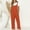 Orange, variant on Virmaxy Women's Jumpsuits, Rompers & OverallsSummer Cotton & Linen Solid Overalls Shorts Sleeveless Spaghetti Straps Baggy Overalls with Pockets Dark Gray M