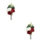 thumbnail image 4 of Billuyoard 5 piezas de flores de boda ramillete de muñeca seguro y reutilizable para hombres Boutonniere broche Artificial rojo Rojo 2Conjunto, 4 of 6