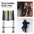thumbnail image 3 of Soges Aluminum Telescoping Ladder, Extendable Telescoping Ladder, 20.5 ft Collapsible Ladder, Sliver, 330lb Capacity, 3 of 7