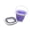 Gray+Lt.Purple, variant on SAMMART Set of 2 Super Mini Sqare Collapsible Plastic Bucket - Foldable Square Tub - Portable Fishing Water Pail - Space Saving Outdoor Waterpot