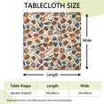 thumbnail image 2 of Beige Baseball Gear Pattern Square Fitted Tablecloth with Elastic Edge,Square Table Cover,Washable Elastic Table Cover for Home Kitchen Party Decor 34"x34", 2 of 6
