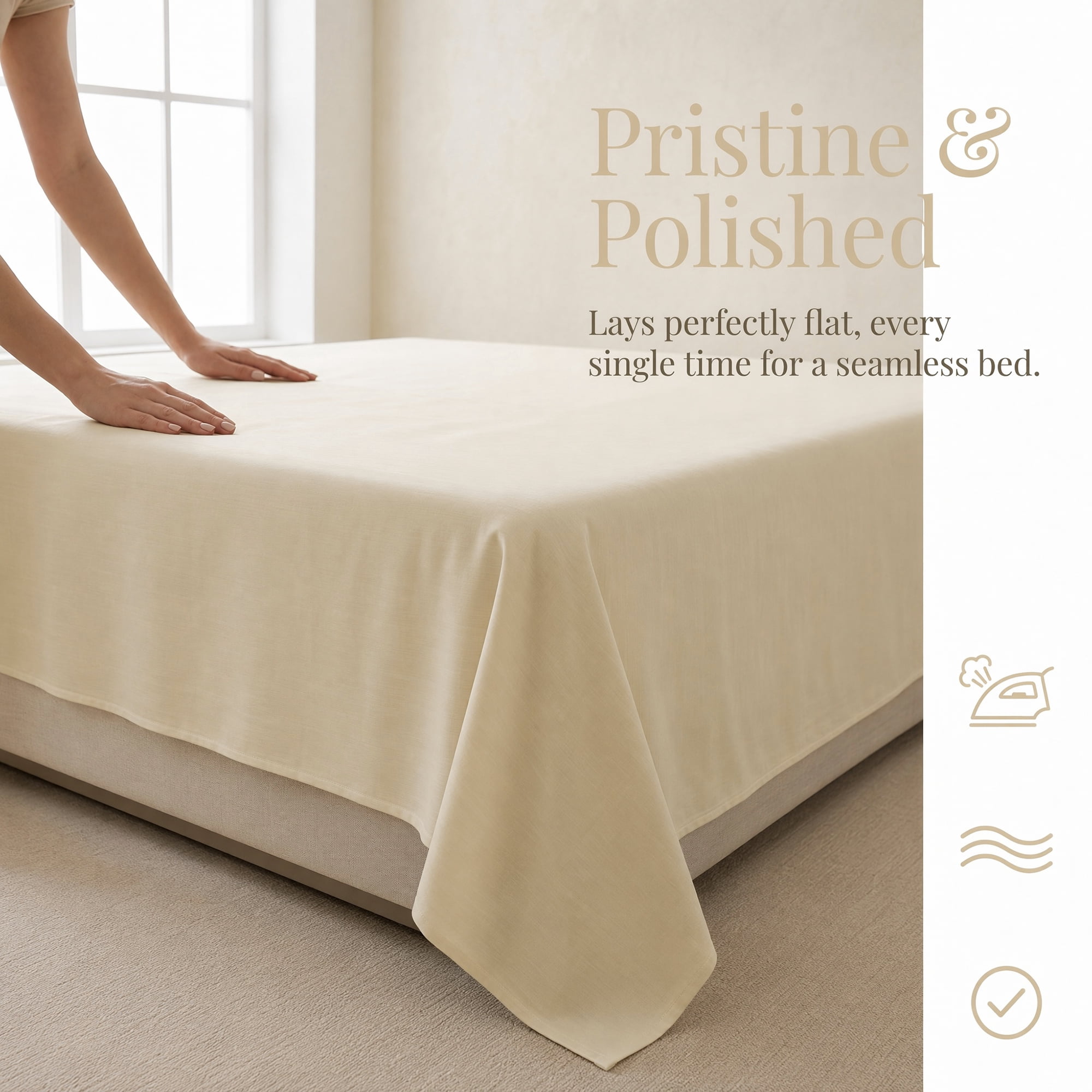 Unique Bargains Double Gauze Bed Sheet Flat Sheet Wrinkle Textured Bedding Yellow 79"x91"