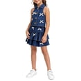 thumbnail image 6 of BXJX Girls Summer Denim Outfit Sets Size 7-8 T, Sleeveless Collared Casual 2PC T-Shirts and Skirts Sets Blue, 6 of 9