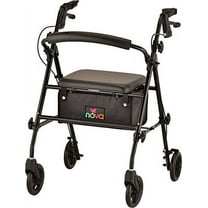 NOVA Medical Products Jouney Steel Rolling Walker, Black