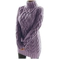 thumbnail image 1 of CEHVOM Chandail en Molleton Tricoté à Manches Longues pour Femmes, Pull, Blouse, Col Roulé, 1 of 6