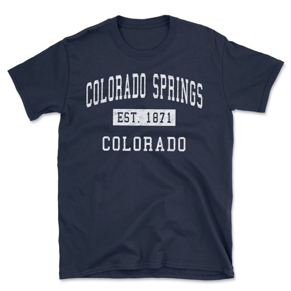 Colorado Springs Colorado Classic Established Men's Cotton T-Shirt